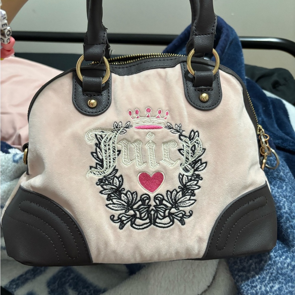 Juicy Couture Pink and Black Women's Bag